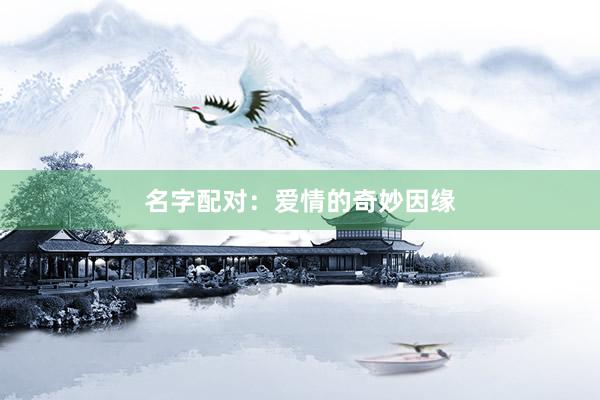 名字配对：爱情的奇妙因缘